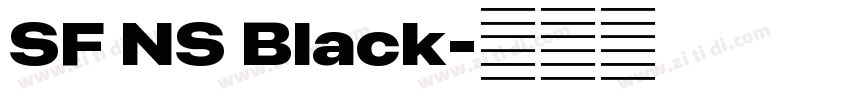 SF NS Black字体转换